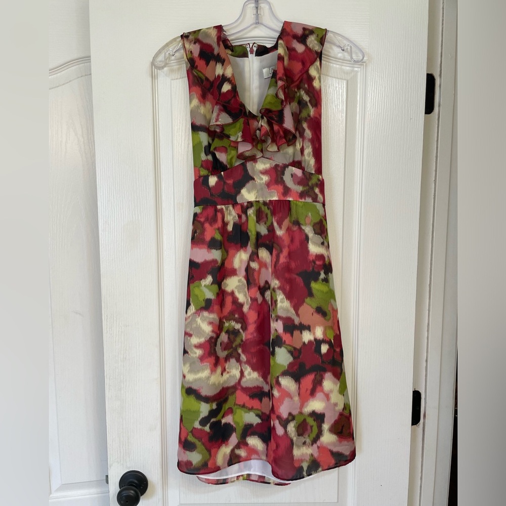 Loft fall floral dress size 4